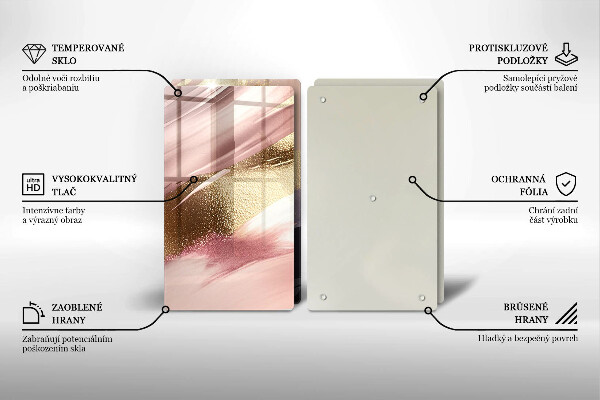 Tagliere in vetro temperato Macchie pastello