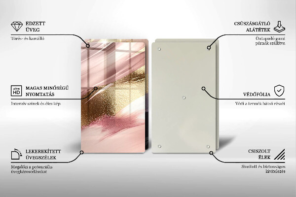 Tagliere in vetro temperato Macchie pastello