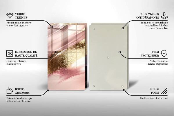 Tagliere in vetro temperato Macchie pastello