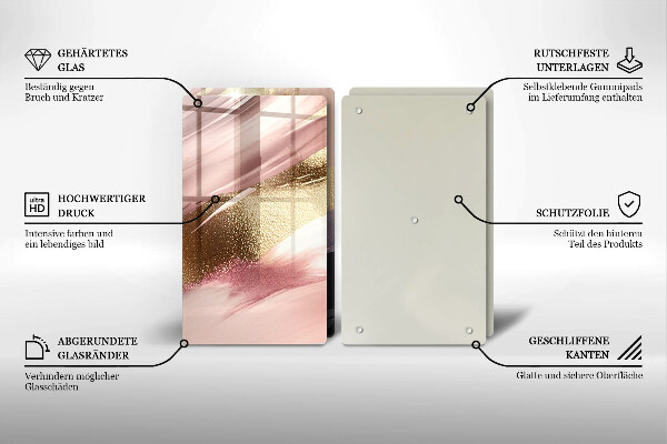 Tagliere in vetro temperato Macchie pastello