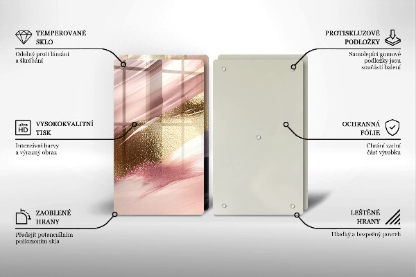 Tagliere in vetro temperato Macchie pastello