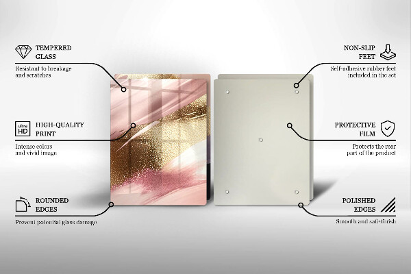 Tagliere in vetro temperato Macchie pastello