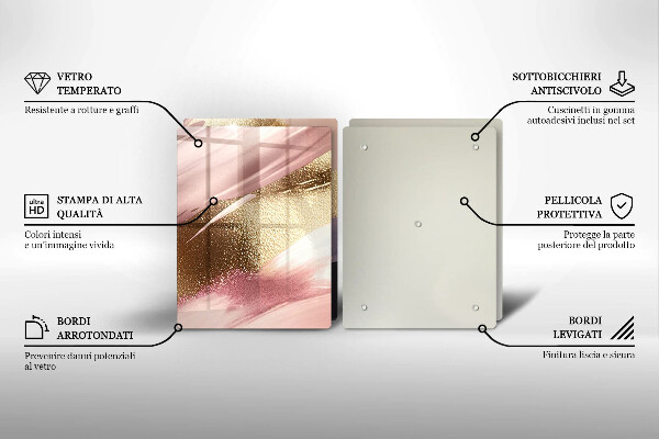 Tagliere in vetro temperato Macchie pastello