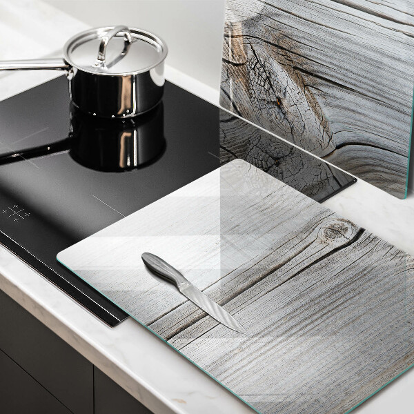 Tagliere in vetro temperato Struttura in legno chiaro