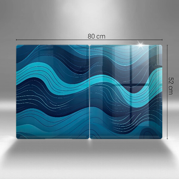 Tagliere in vetro temperato Onde astratte