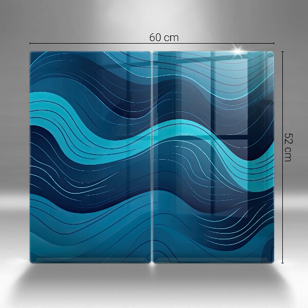 Tagliere in vetro temperato Onde astratte
