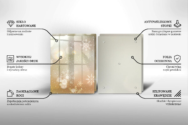 Tagliere in vetro temperato Fiocchi di neve