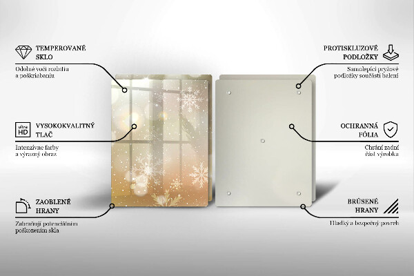 Tagliere in vetro temperato Fiocchi di neve