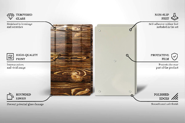 Tagliere in vetro temperato Struttura del legno