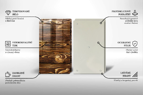 Tagliere in vetro temperato Struttura del legno