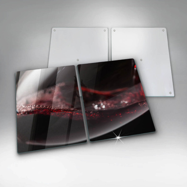 Tagliere in vetro temperato Vino rosso in un bicchiere