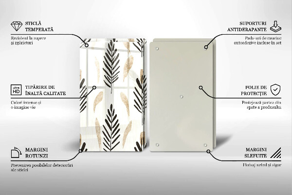 Tagliere in vetro temperato Piante bohémien