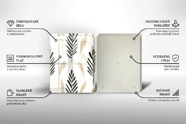 Tagliere in vetro temperato Piante bohémien