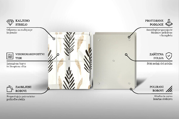 Tagliere in vetro temperato Piante bohémien