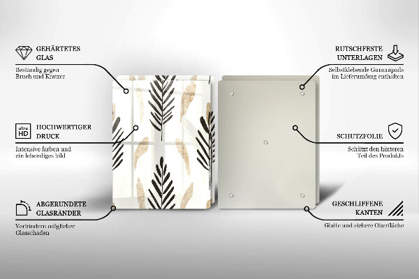 Tagliere in vetro temperato Piante bohémien