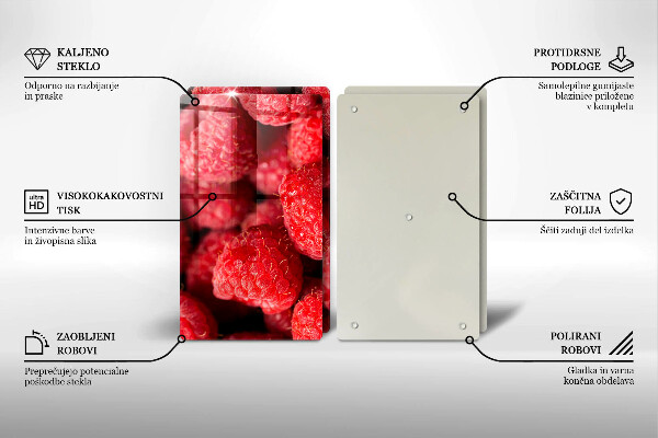 Tagliere in vetro temperato Frutto di lampone