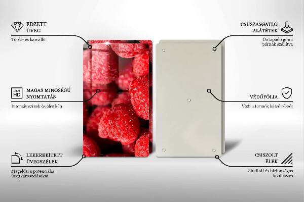 Tagliere in vetro temperato Frutto di lampone