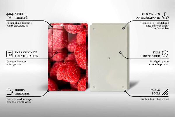 Tagliere in vetro temperato Frutto di lampone