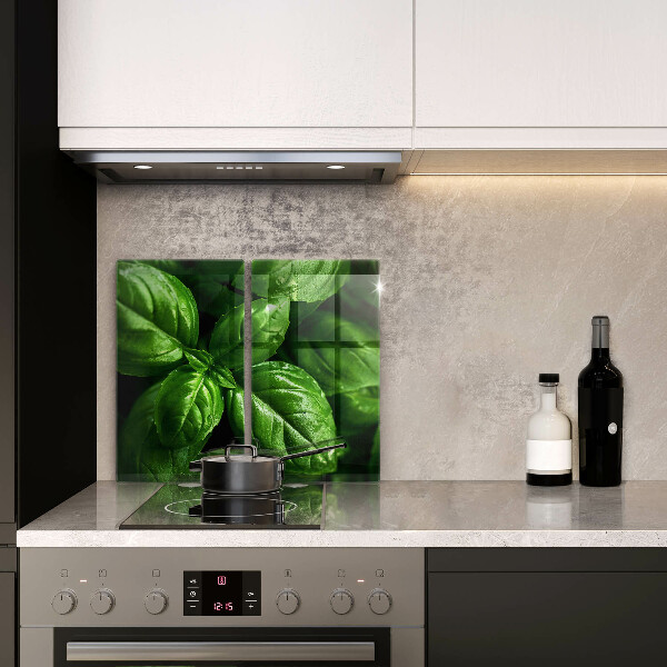 Tagliere in vetro temperato Foglie di basilico