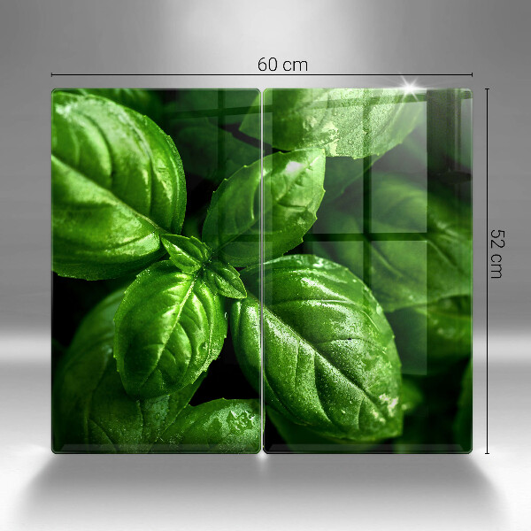 Tagliere in vetro temperato Foglie di basilico