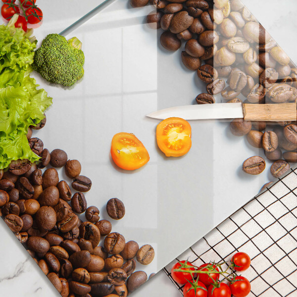 Tagliere in vetro temperato Chicchi di caffè