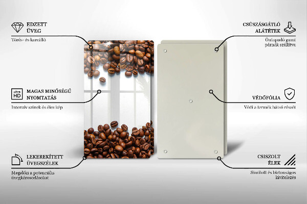 Tagliere in vetro temperato Chicchi di caffè