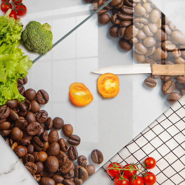 Tagliere in vetro temperato Chicchi di caffè