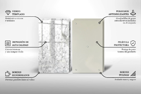 Tagliere in vetro temperato Cristalli di sale