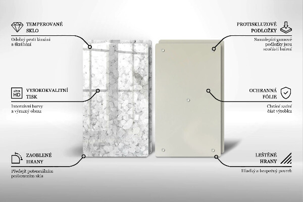 Tagliere in vetro temperato Cristalli di sale