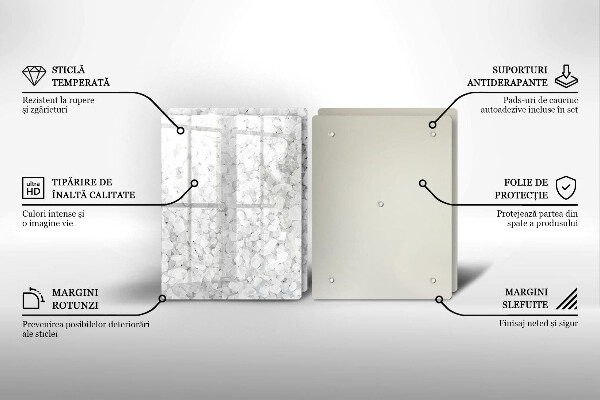 Tagliere in vetro temperato Cristalli di sale