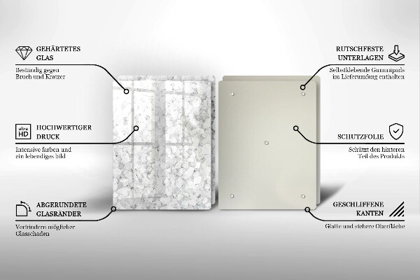 Tagliere in vetro temperato Cristalli di sale