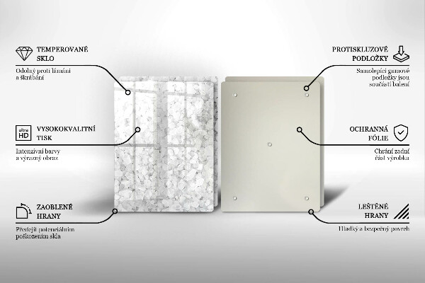 Tagliere in vetro temperato Cristalli di sale