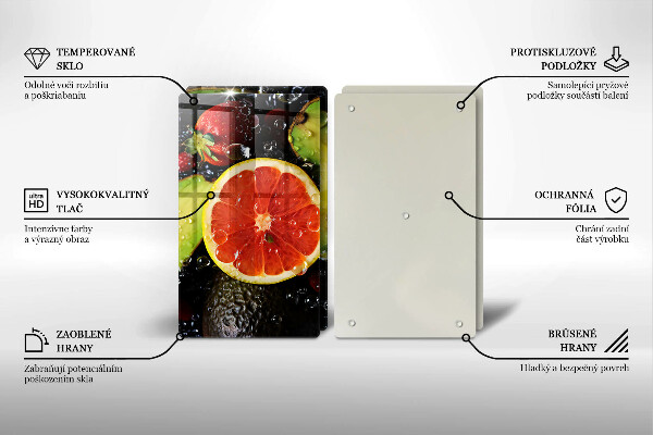 Tagliere in vetro temperato Frutta e verdura