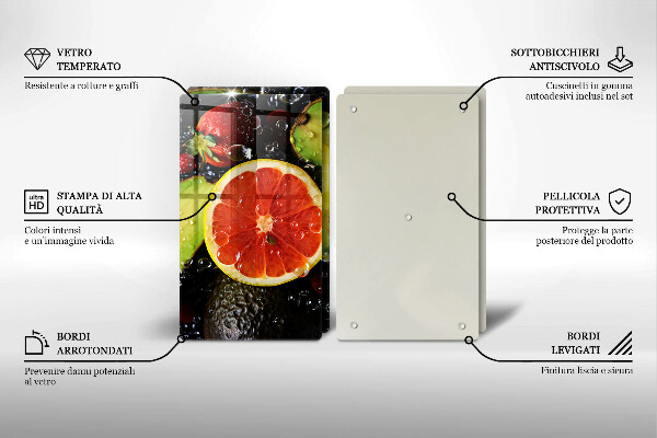 Tagliere in vetro temperato Frutta e verdura