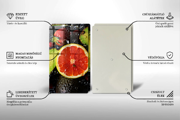 Tagliere in vetro temperato Frutta e verdura