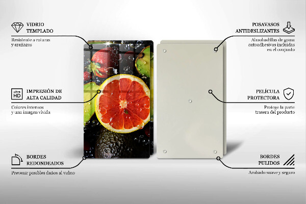 Tagliere in vetro temperato Frutta e verdura