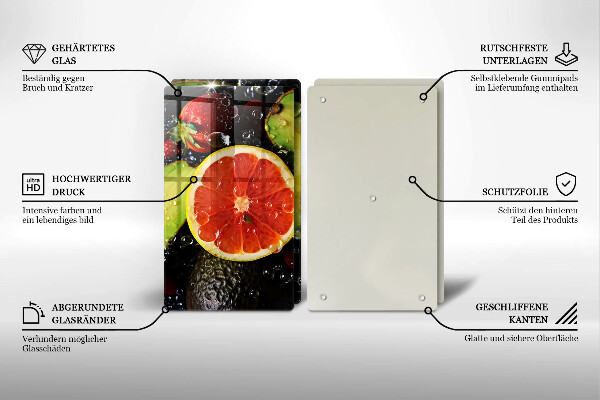 Tagliere in vetro temperato Frutta e verdura