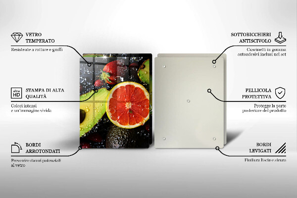 Tagliere in vetro temperato Frutta e verdura