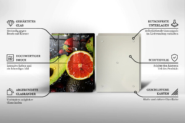 Tagliere in vetro temperato Frutta e verdura