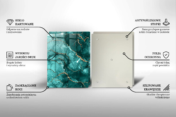 Tagliere in vetro temperato Marmo blu