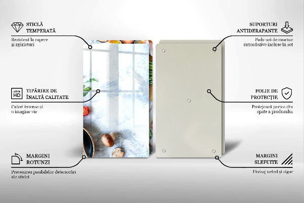 Tagliere in vetro temperato Ingredienti in cucina