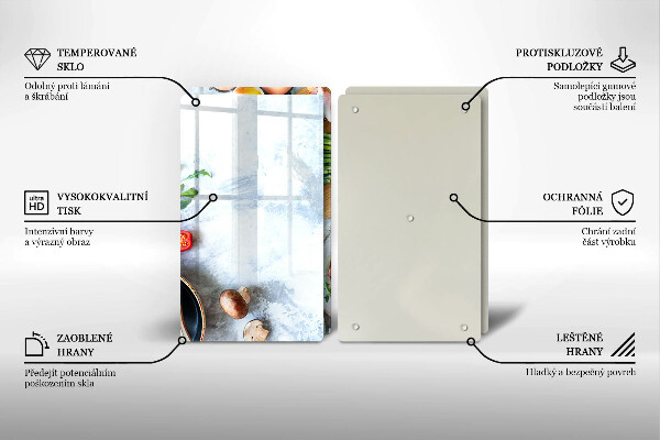 Tagliere in vetro temperato Ingredienti in cucina