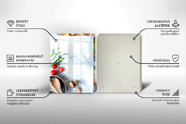 Tagliere in vetro temperato Ingredienti in cucina