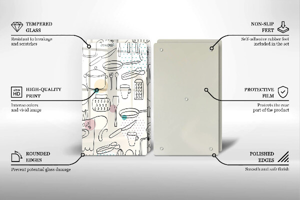 Tagliere in vetro temperato Accessori per la cucina