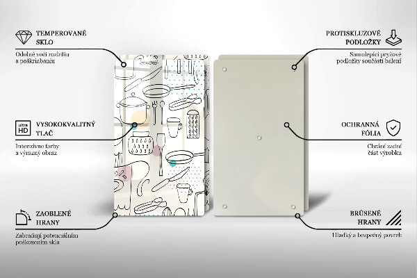 Tagliere in vetro temperato Accessori per la cucina