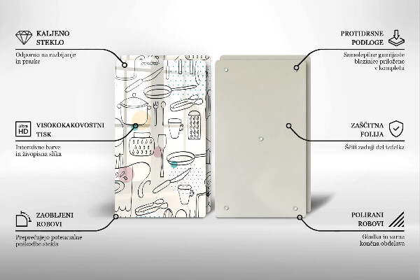 Tagliere in vetro temperato Accessori per la cucina