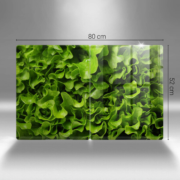 Tagliere in vetro temperato Foglie di lattuga verde