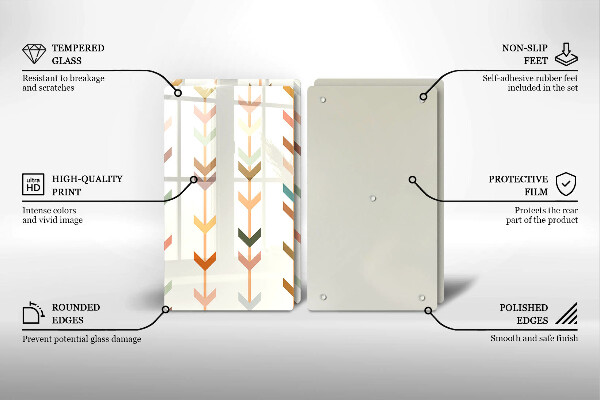 Tagliere in vetro temperato Elementi geometrici