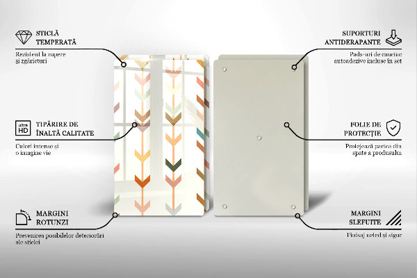Tagliere in vetro temperato Elementi geometrici