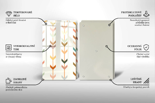 Tagliere in vetro temperato Elementi geometrici